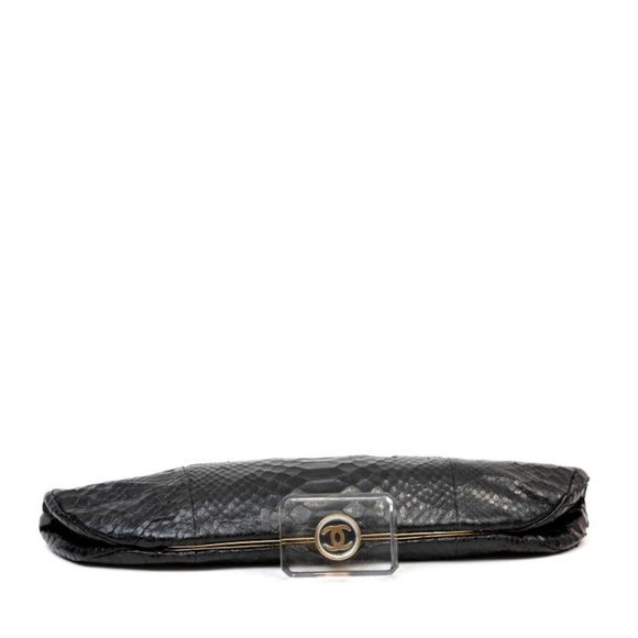 Chanel Black Python Clutch - Picture 6 of 6